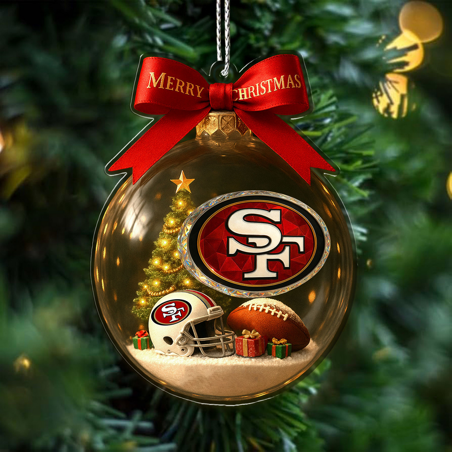 Premium NFL X SF Christmas Ornaments NDT TDT