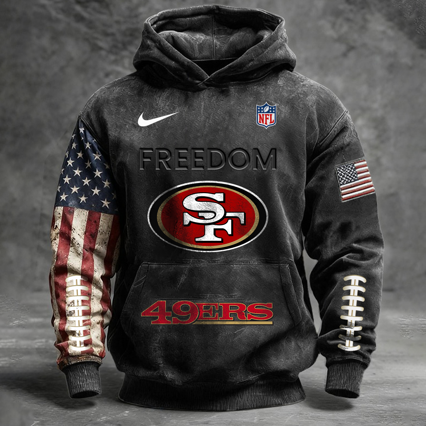 PREMIUM NFL X SF49 Long-sleeved Hooded Sweatshirt NDT TDT