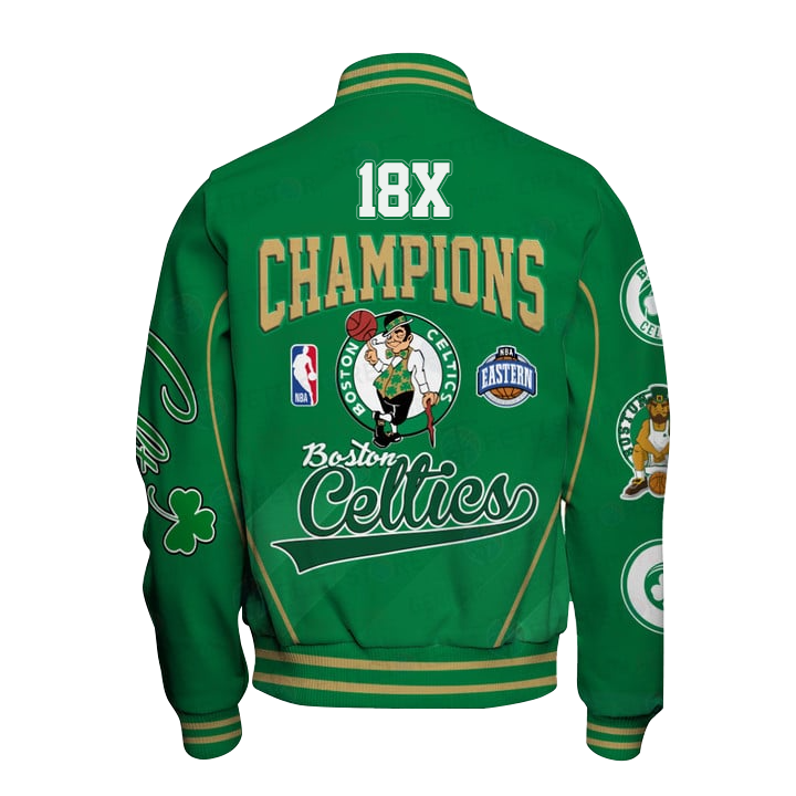 NBA Boston Celtics Final Champions 18 Time Varsity Jacket