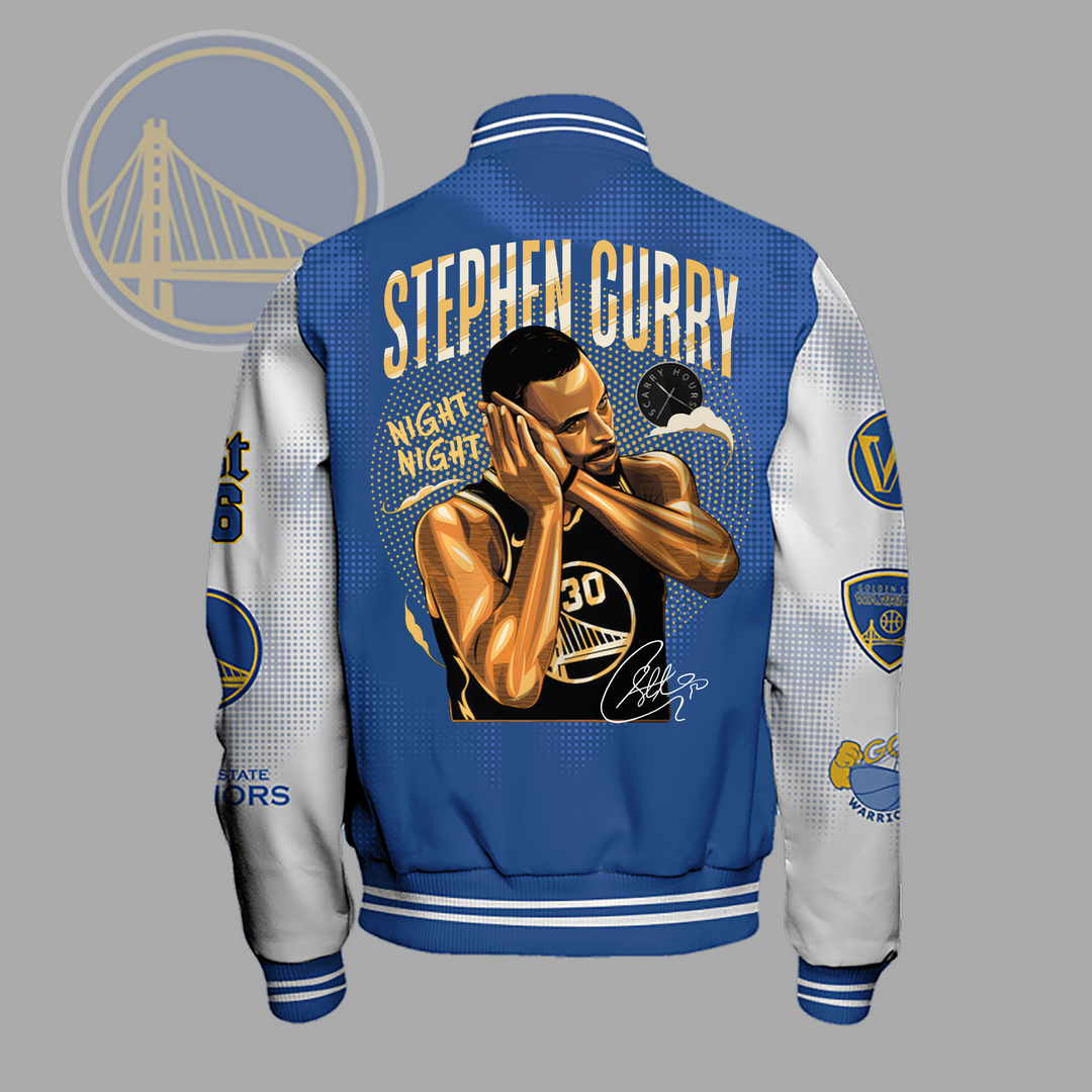 NBA Golden State Warriors Stephen Curry Night Night Varsity Jacket