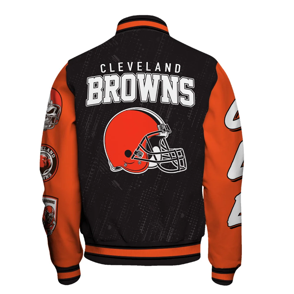 Cleveland Browns National Football League Conquer Every Field Unisex Varsity Jacket