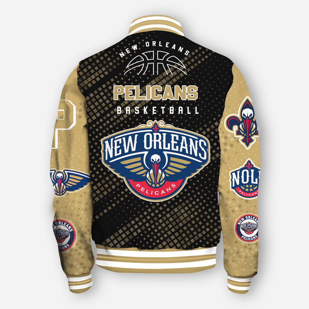 NBA New Orleans Pelicans NATIONAL BASKETBALL ASSOCIATION VARSITY JACKET V2