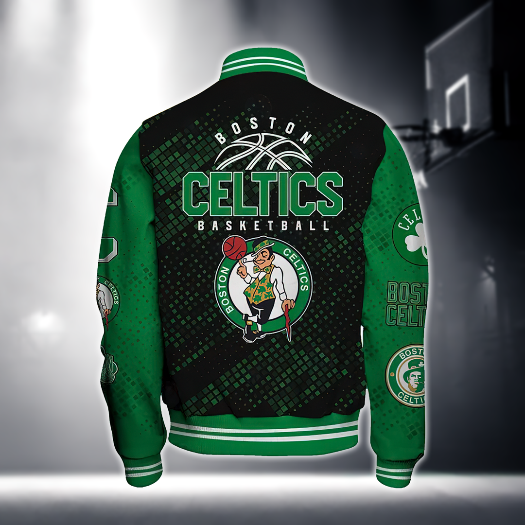 NBA BOSTON CELTICS NATIONAL BASKETBALL ASSOCIATION VARSITY JACKET V2
