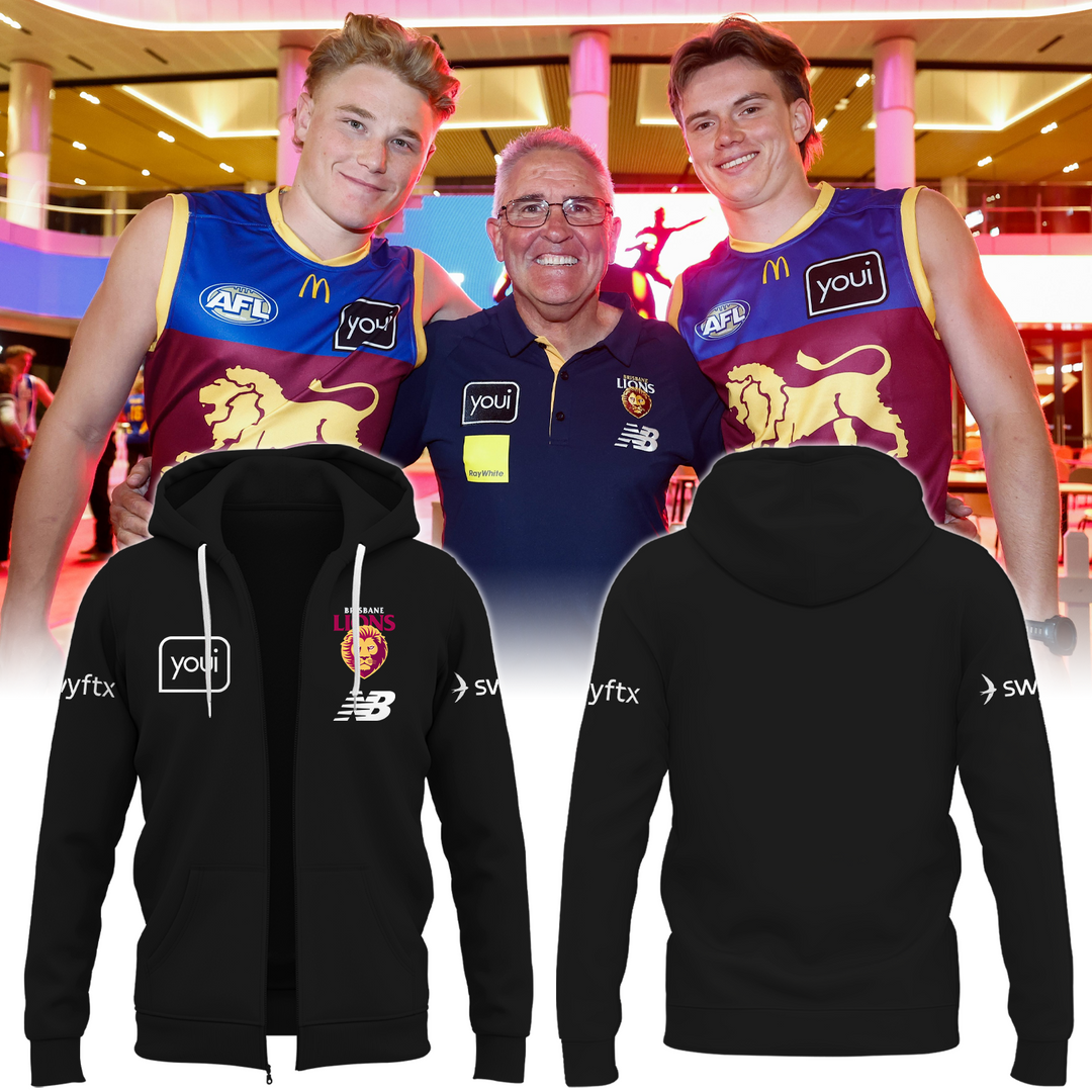 Brisbane Lions Football Club AFL Season 2025 V2 Zip Hoodie