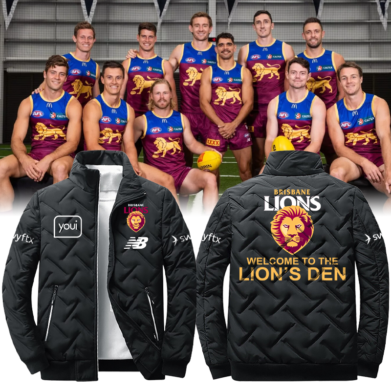 Brisbane Lions Football Club AFL Season 2025 V1 Puffer Jacket