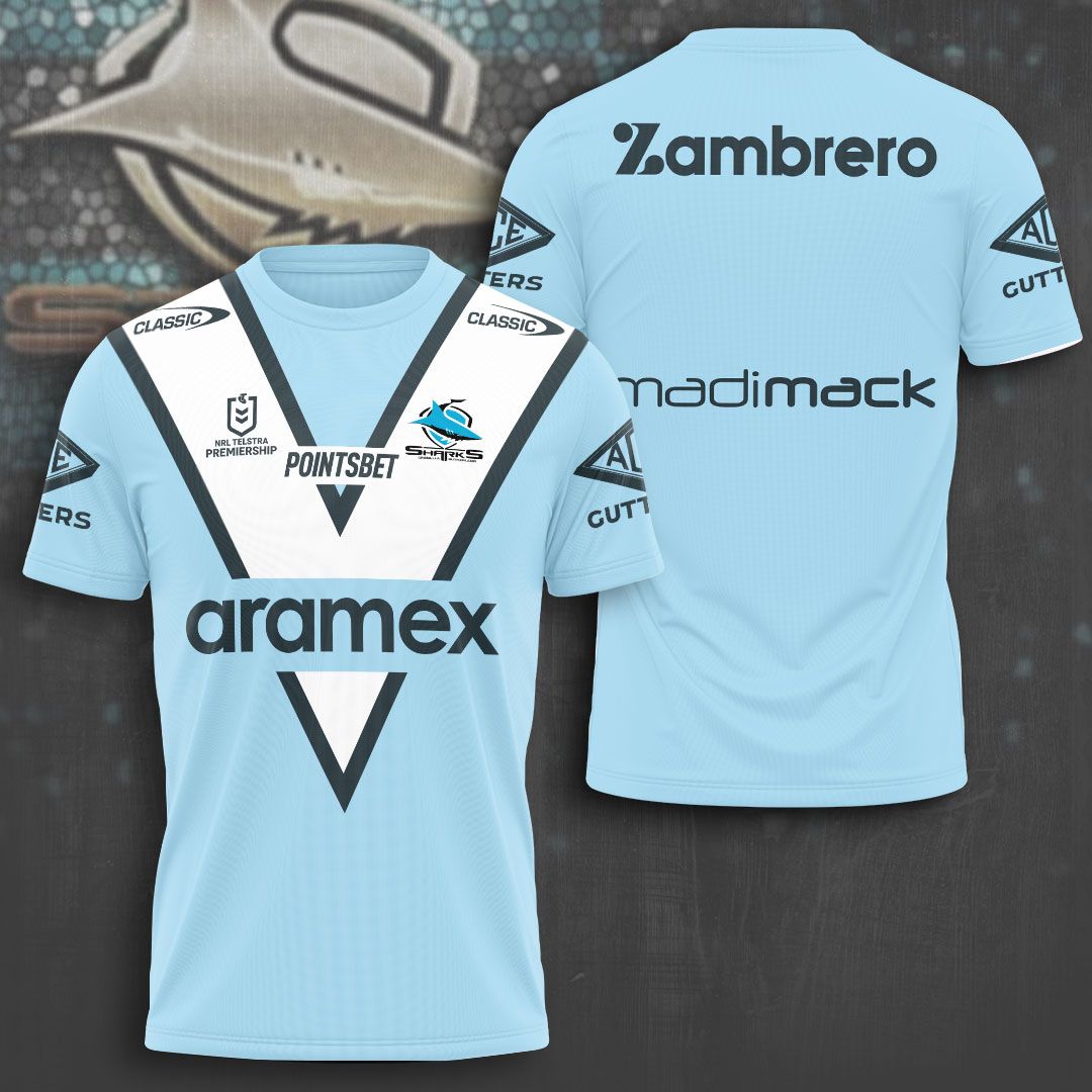 Cronulla-Sutherland Sharks New Season V4 T-shirt TM