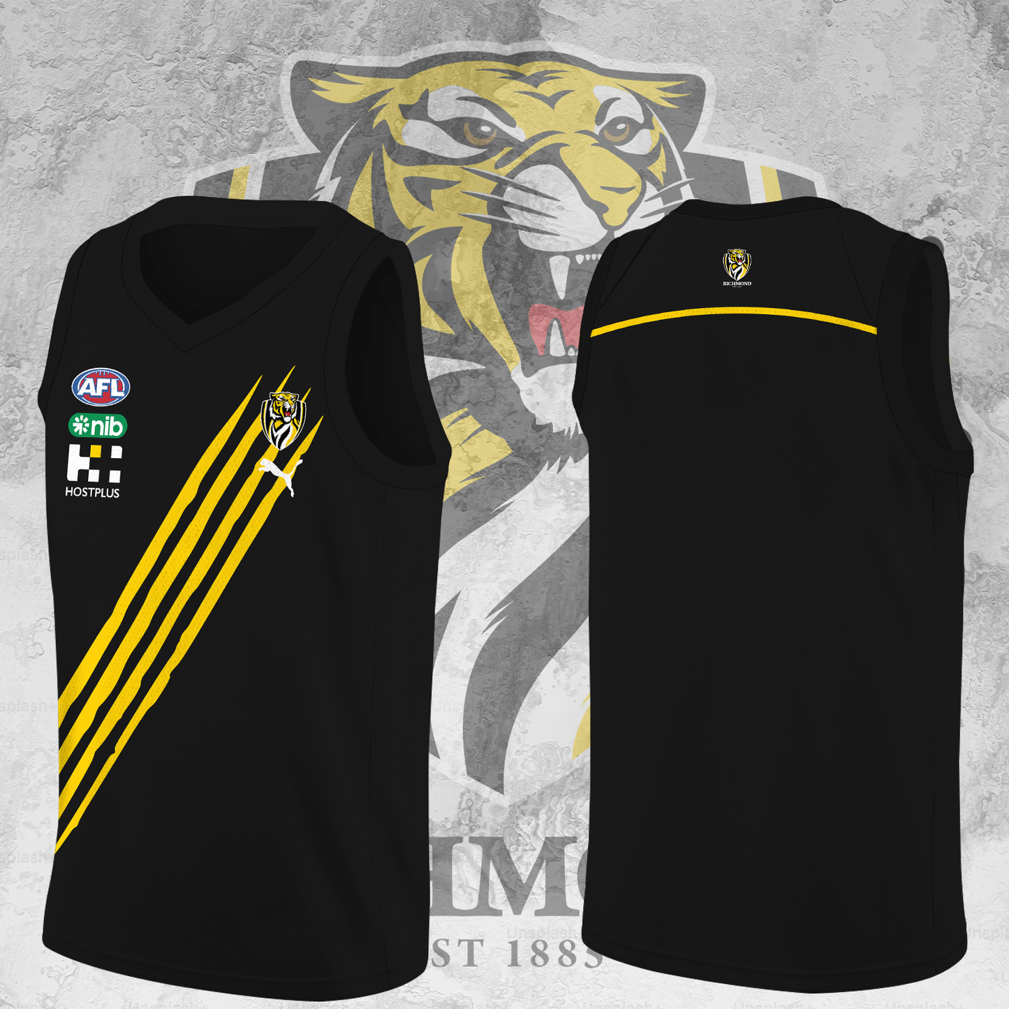Richmond Football Club AFL Tigers Limited Edition BK Jersey TM V2