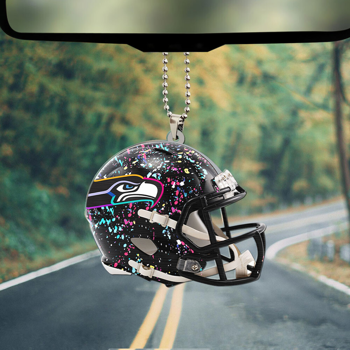 SEA x NFL Custom Shape 2-sided Car Ornament DATND TANTD