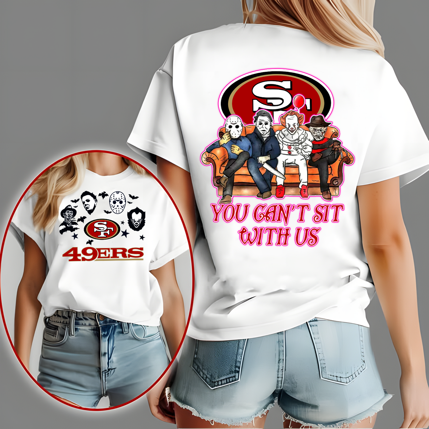 SF x NFL Horror Movie Fan Shirt DatND DVT