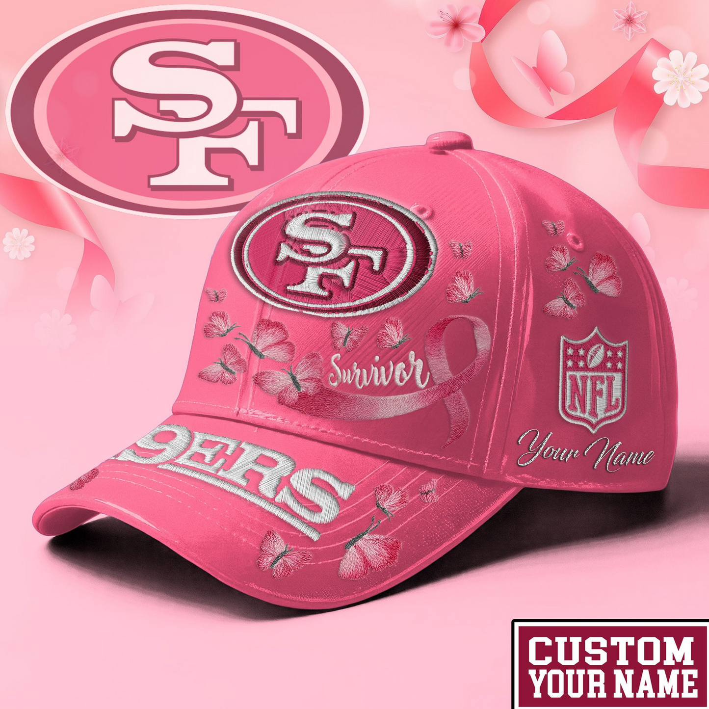 SF x NFL Premium Classic Cap Breast Cancer Survivor