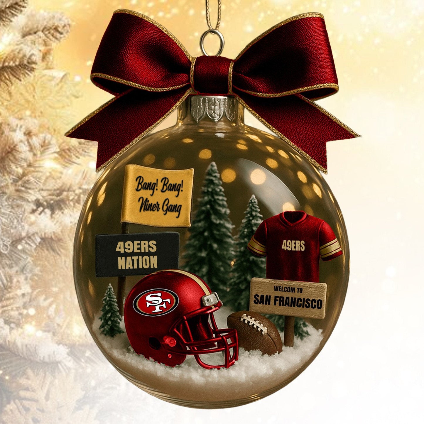 SF49 NFL Acrylic Ball Ornament - Best Gift For Fans DDT CTND
