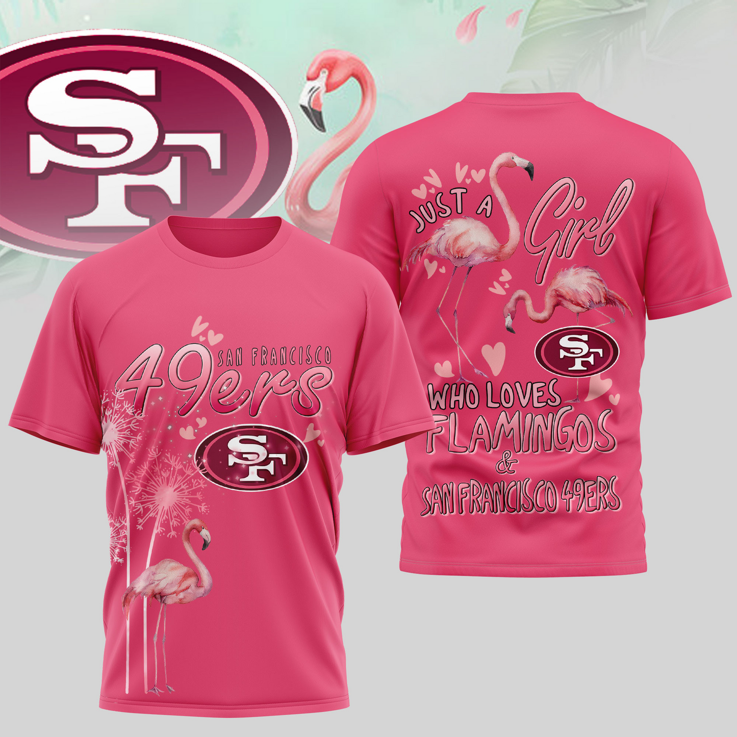 SF49 Premium NFL Flamingo 3D Shirt DDT NTL