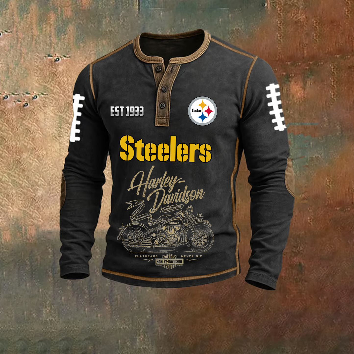 Signature NFL X PIT V2 Harley 3D Long Sleeve Shirt NDT TDT 2210