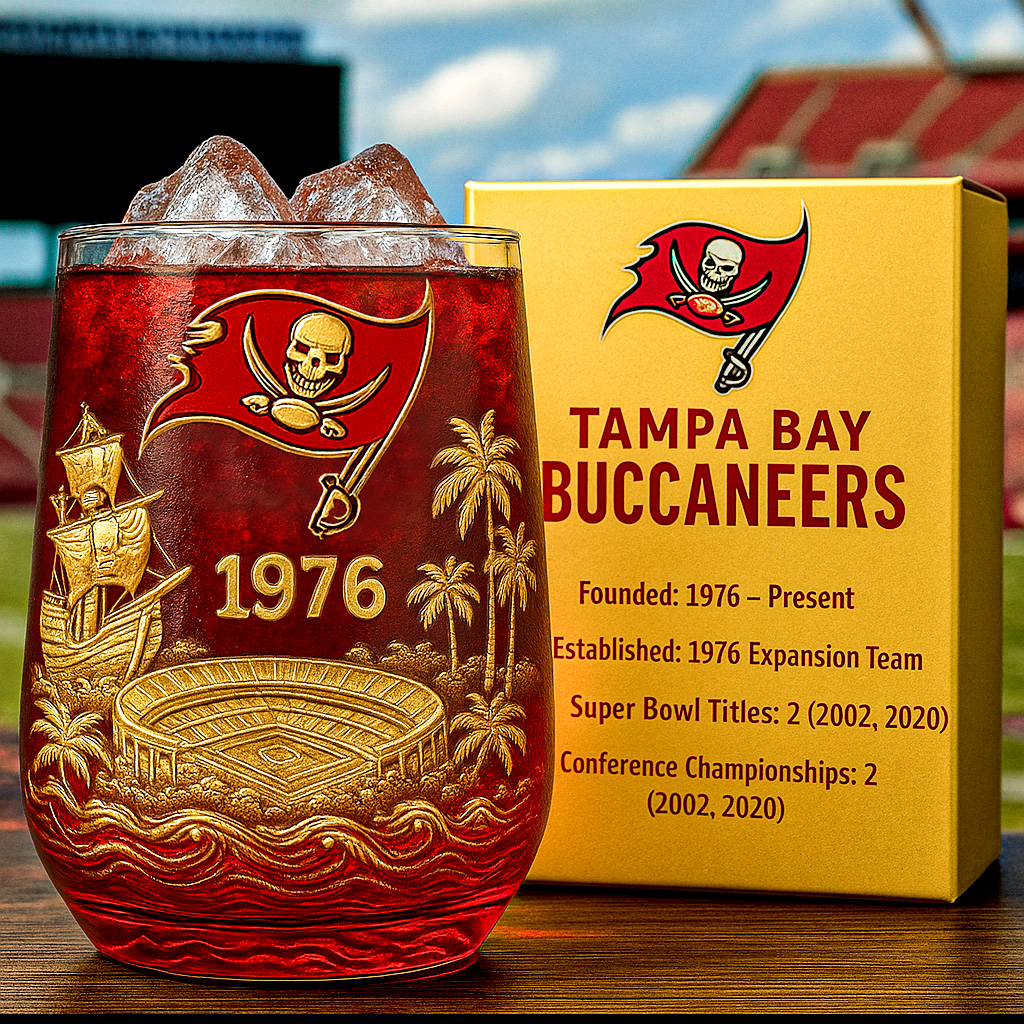 Tampa Bay Buccaneers x NFL PRENIUM WHISKEY GLASS TUANND NHM