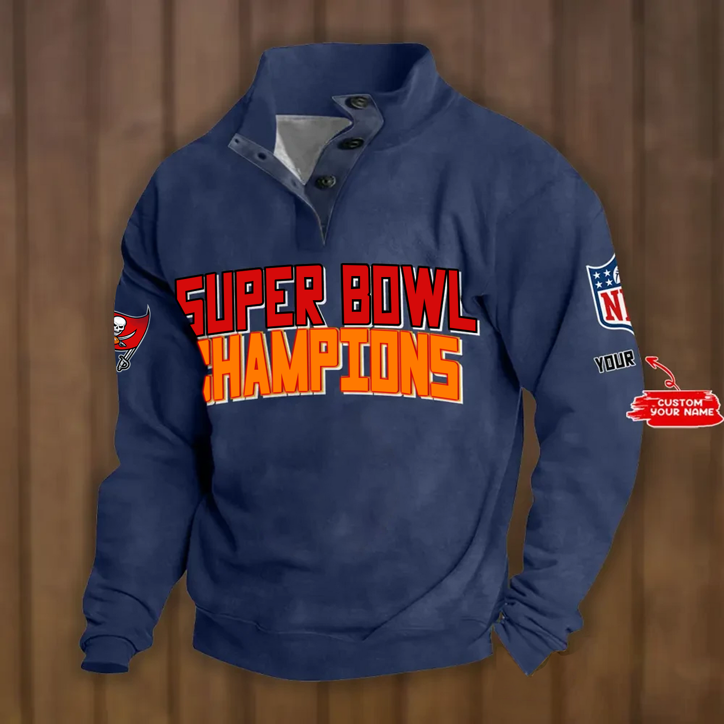 TB x NFL Double Breasted Stand Collar Hoodies DATND TANTD