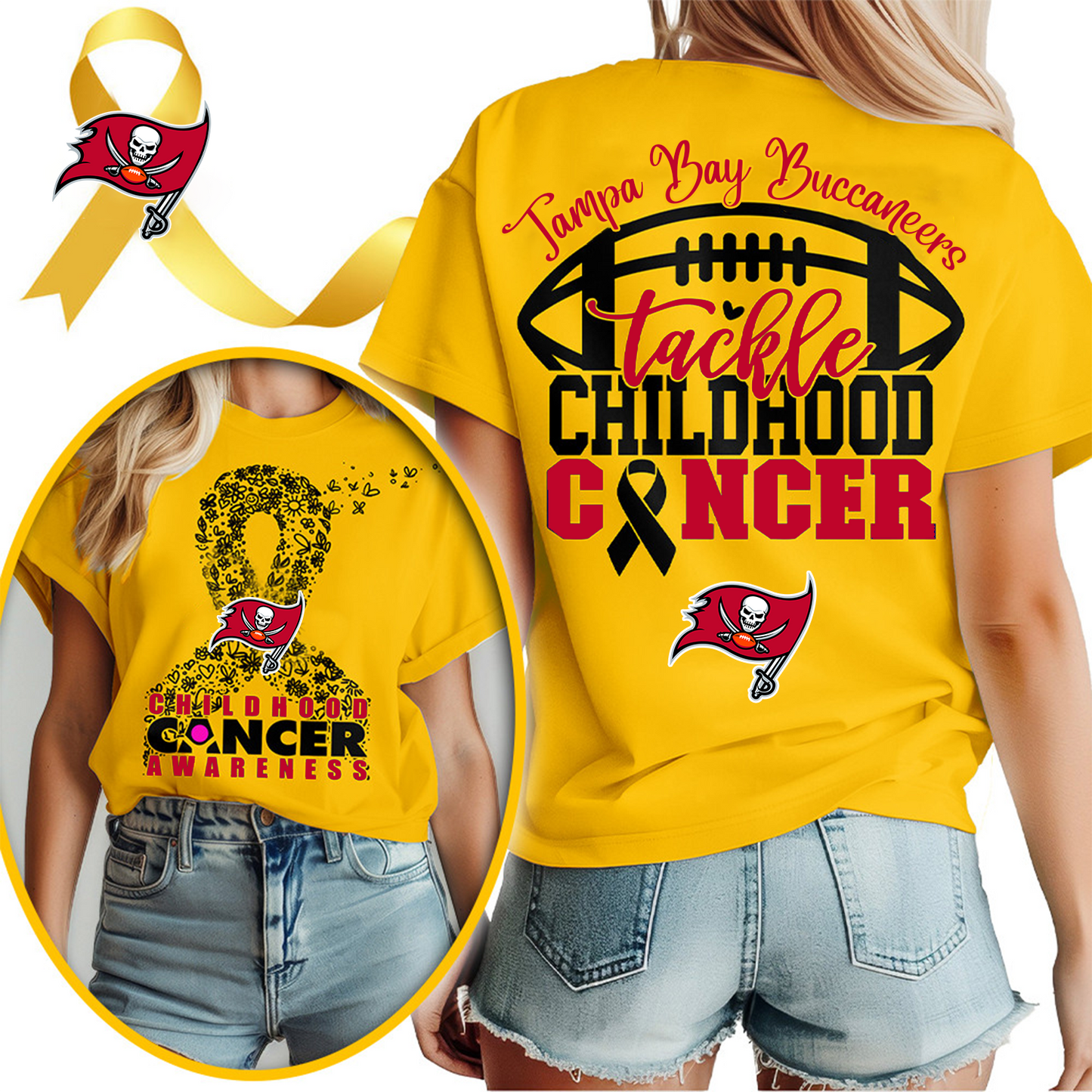 TB X NFL Premium Childhood Cancer Awareness Month 3D Shirt DatND ThuongNH