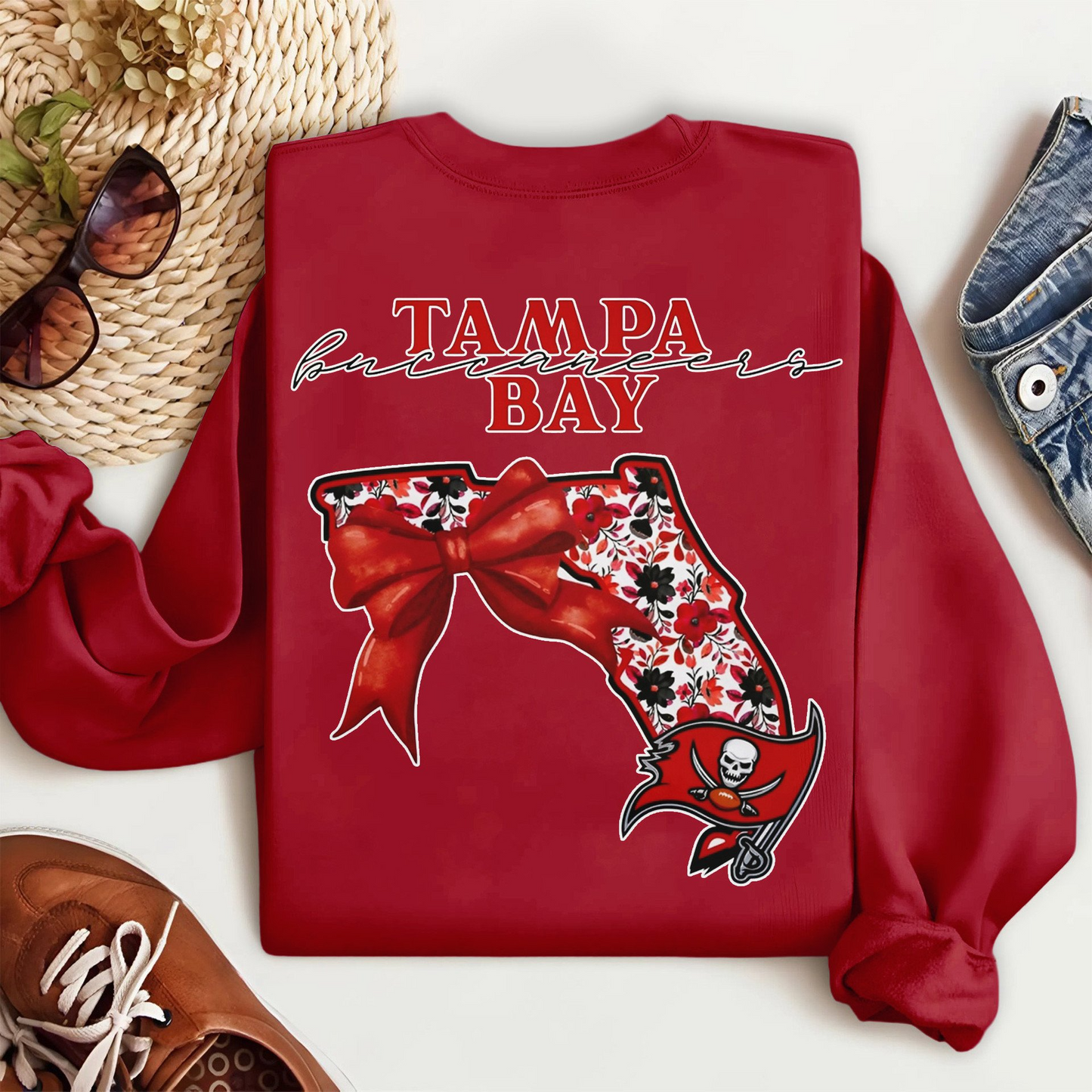 TBB Premium NFL Cozy State Bow Sweatshirt DDT NTL