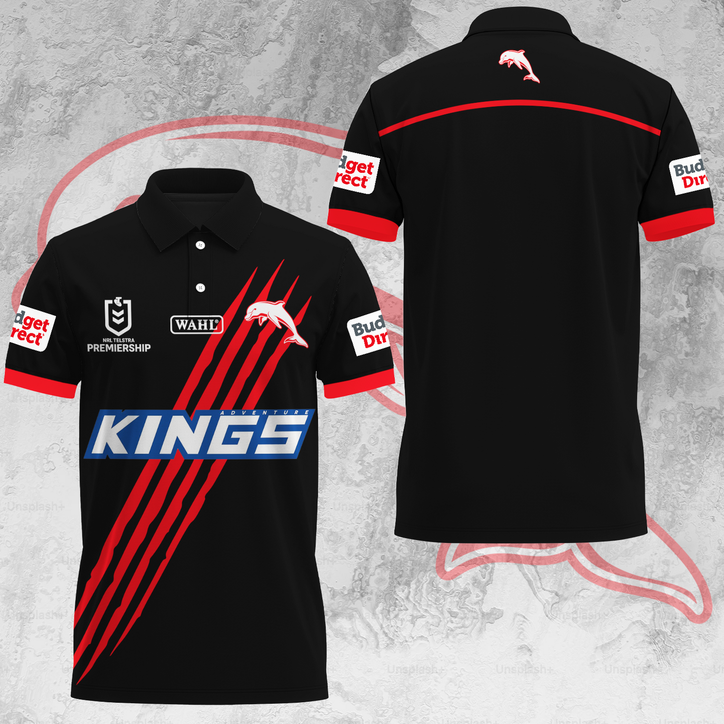 The Dolphins NRL 2025 Special Edition Polo Shirt TM NTA V2