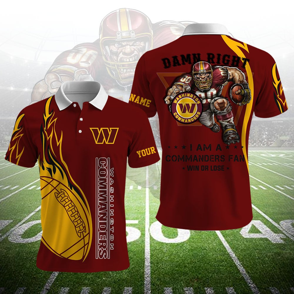 WC NFL Team Mascot Polo Shirt DDT NTL