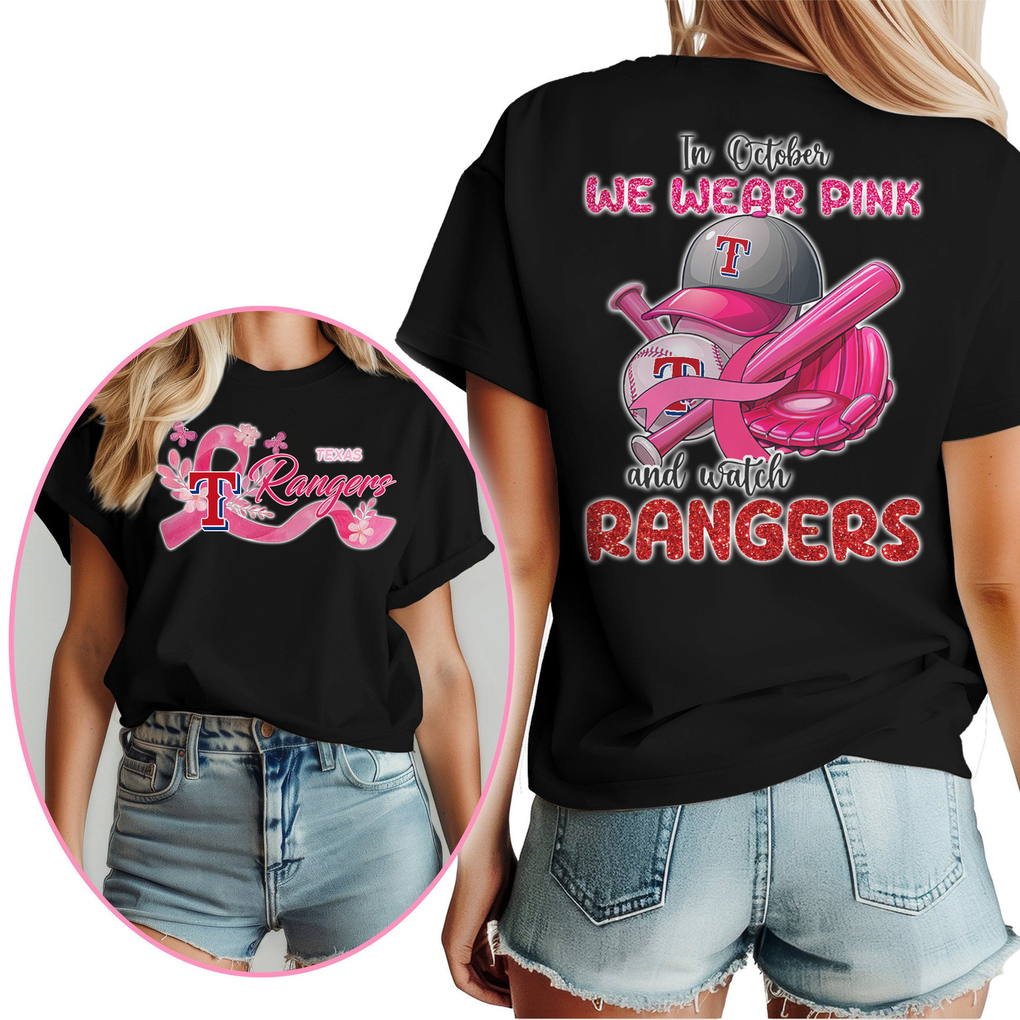 In October We Wear Pink And Watch MLB TR Shirt DDT NTL