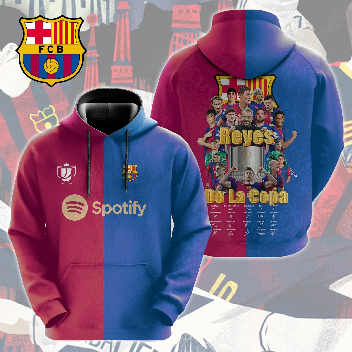 FC Barcelona Campeones La Liga 2024 2025 V16 Shirt DDT