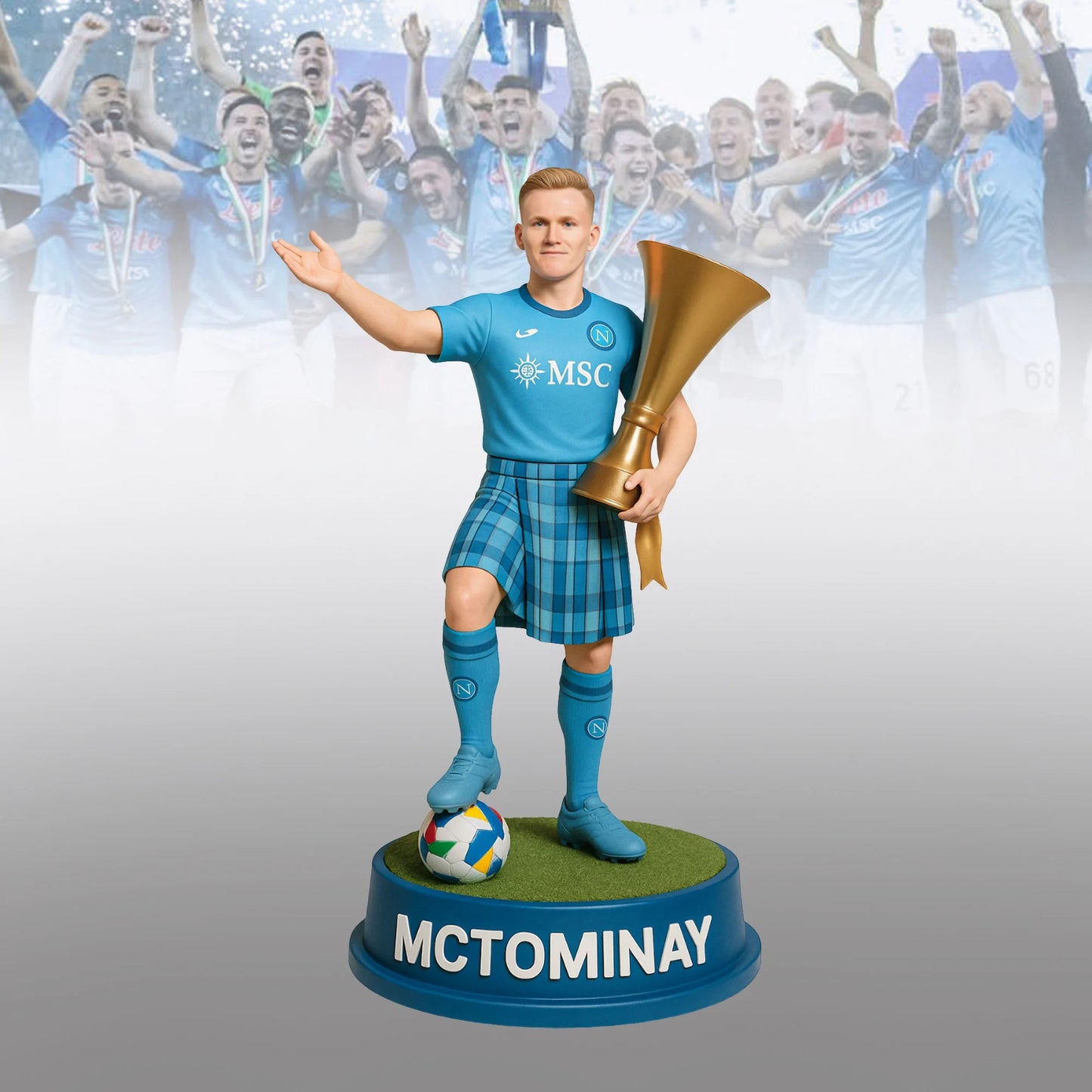 S.S.C. Napoli Campione Serie A 2025 V4 Premium Acrylic Plaque DDT