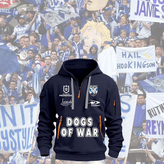Canterbury-Bankstown Bulldogs NRL 2025 Zipper Hoodie TM NTA V13