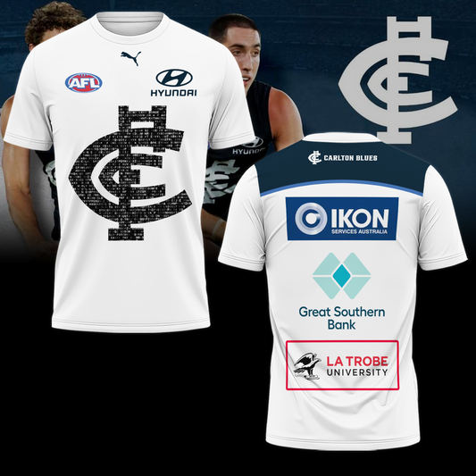 Carlton Football Club AFL Blues Limited Edition T-Shirt TM - You will save more when you buy the clothes and hat combo V5