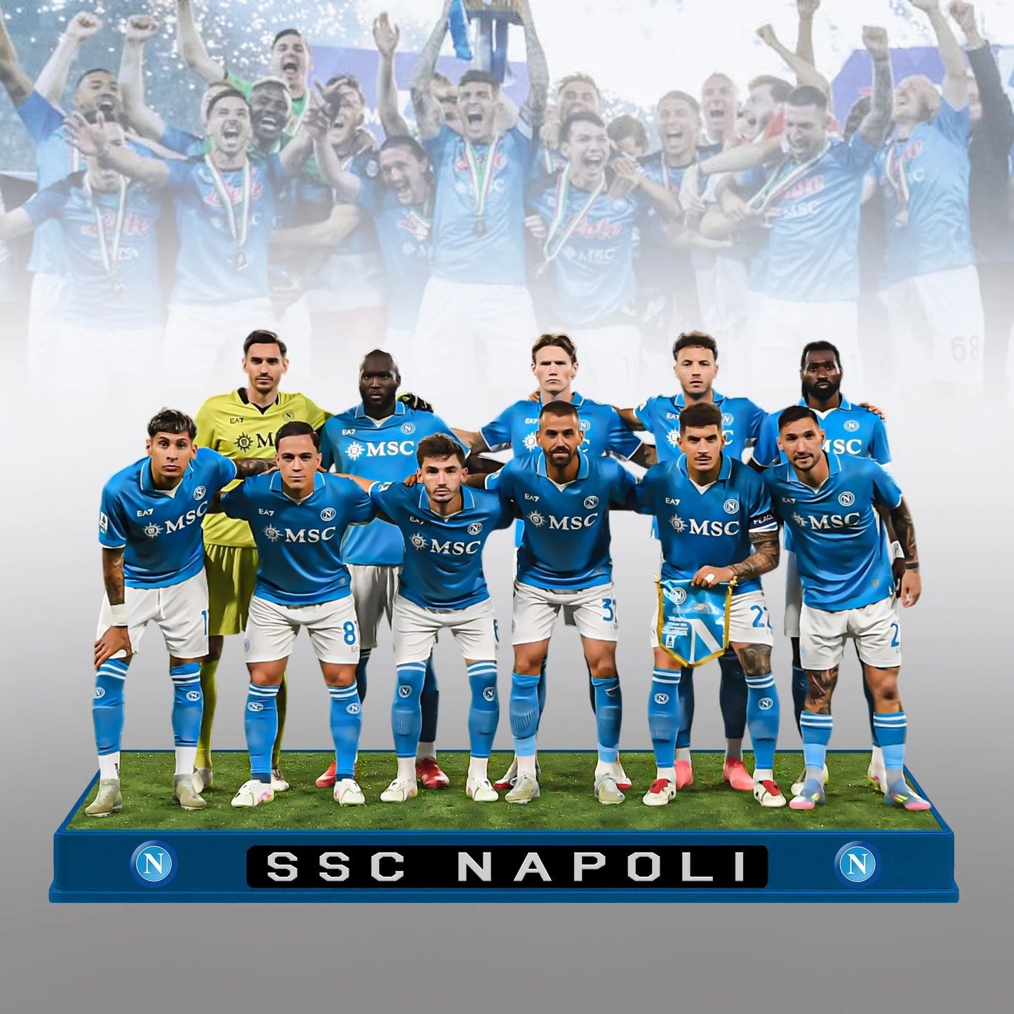 S.S.C. Napoli Campione Serie A 2025 V6 Premium Acrylic Plaque DDT