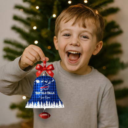 PREMIUM NFL X BUF  Christmas Bell Ornament Custom Name NDT NHM 131125