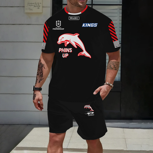 Dolphins NRL 2025 Limited Edition Set T-Shirt And Shorts TM NTA V1