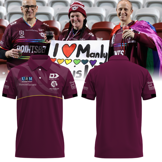 Manly Warringah Sea Eagles Polo Shirt V4 NRL TM