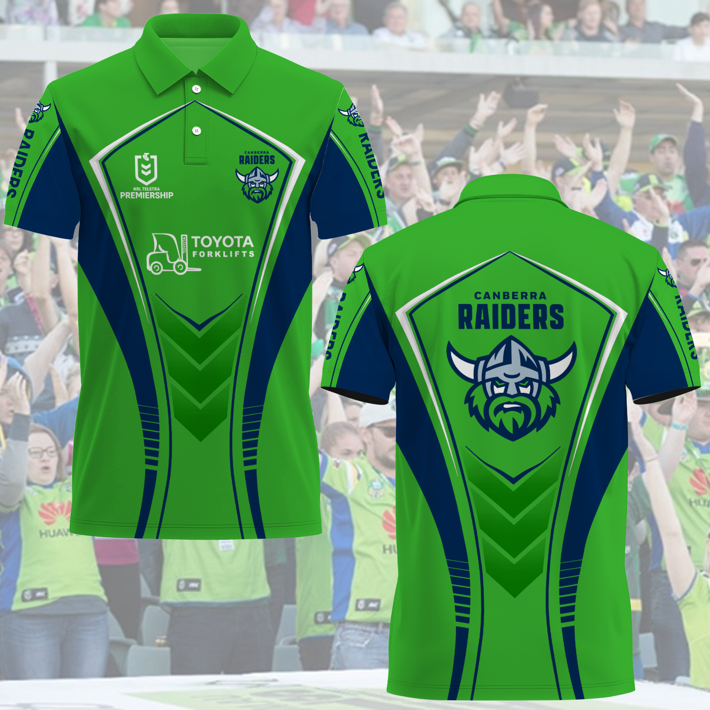 Canberra Raiders NRL 2025 We Are Raiders Polo Shirt TM NTA V9
