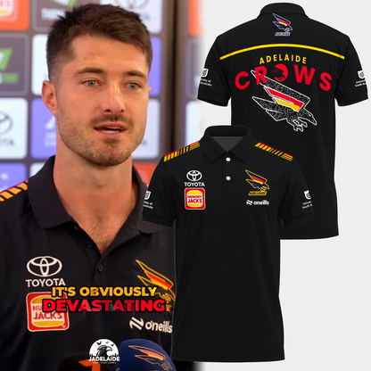 Adelaide Football Club AFL Crows Made From South Australia Limited Edition Polo Shirt TM V9