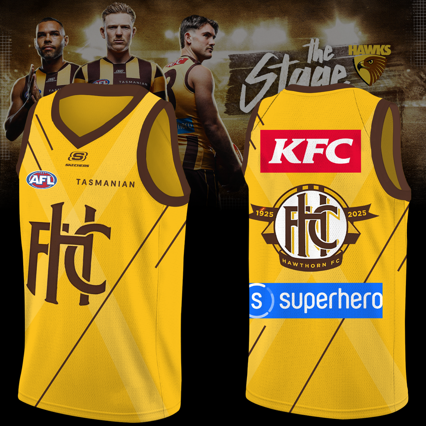 Hawthorn Football Club AFL 100 Year Hub Limited Edition BK Jersey TM V1