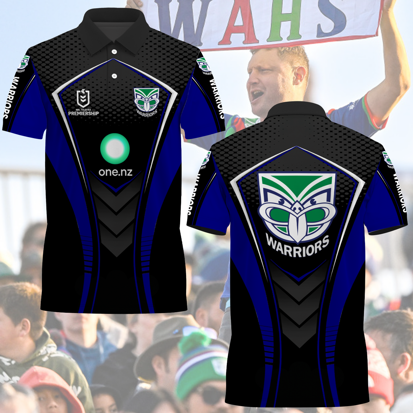 New Zealand Warriors NRL 2025  Limited Edition Polo Shirt TM NTA V4