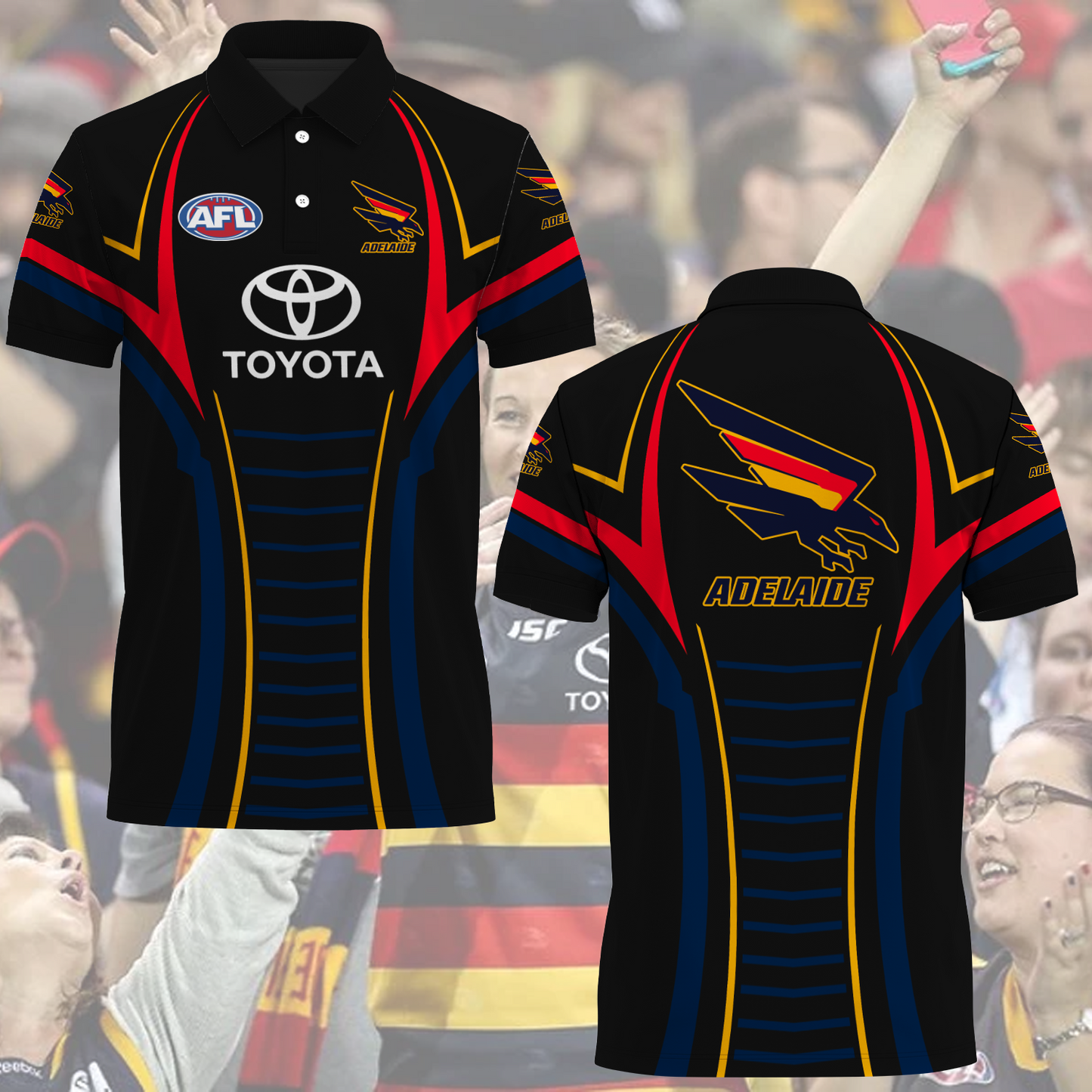 Adelaide Crows AFL 2025 We Fly As One Polo Shirt TM NTA V5