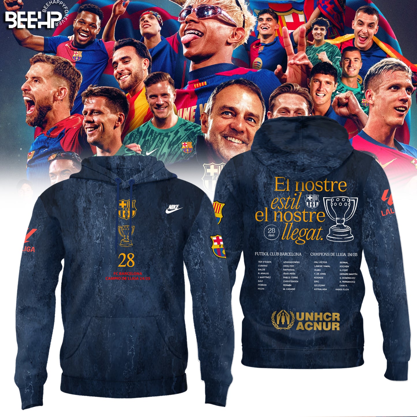FC Barcelona Campeones La Liga 2024 2025 V2 Shirt DDT