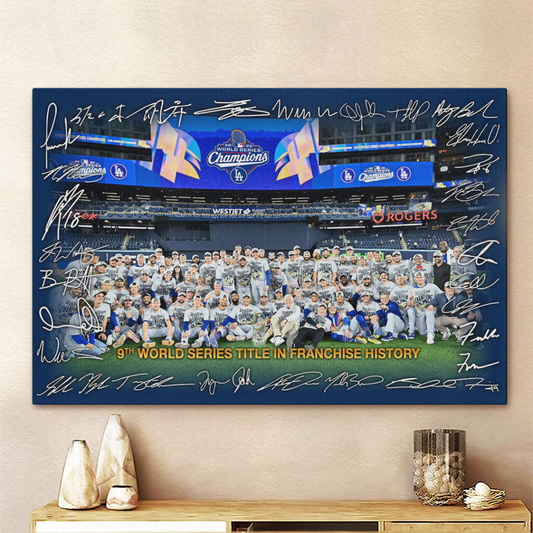 2025 World Series Champions Rectangle Canvas With Inner Frame V1 NAK NHT