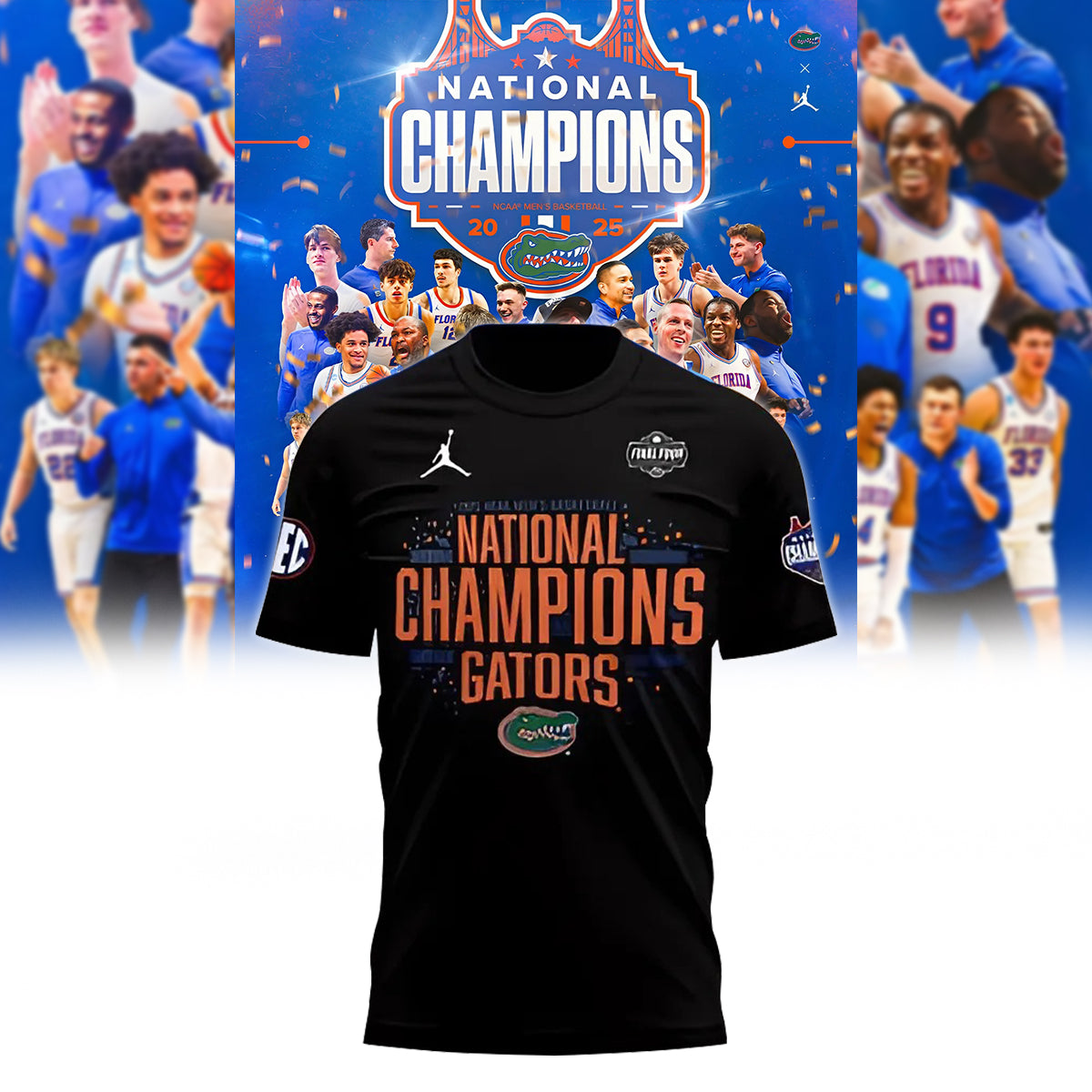 2025 national champions Florida Gators 3D shirt