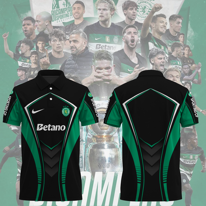 Sporting CP Primeira Liga 2025 Polo Shirt TM NTA V5