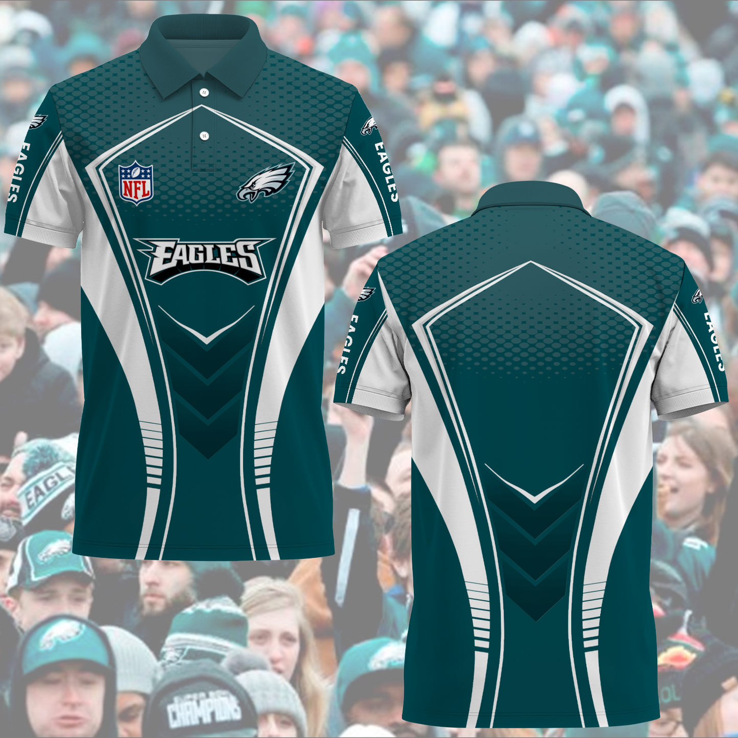 Philadelphia Eagles NFL 2025 New Polo Shirt TM NTA V4