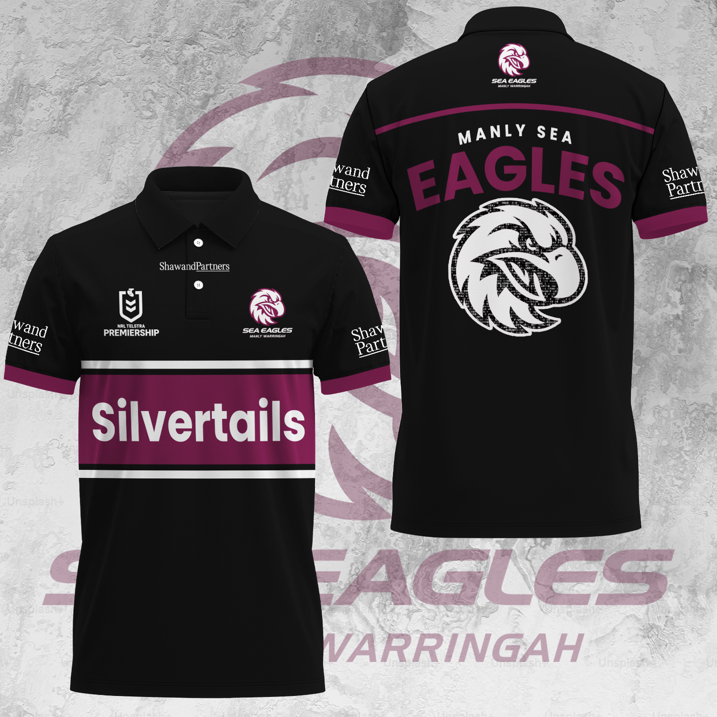 Manly Warringah Sea Eagles NRL Fear The Fortress Limited Edition Polo Shirt TM V25