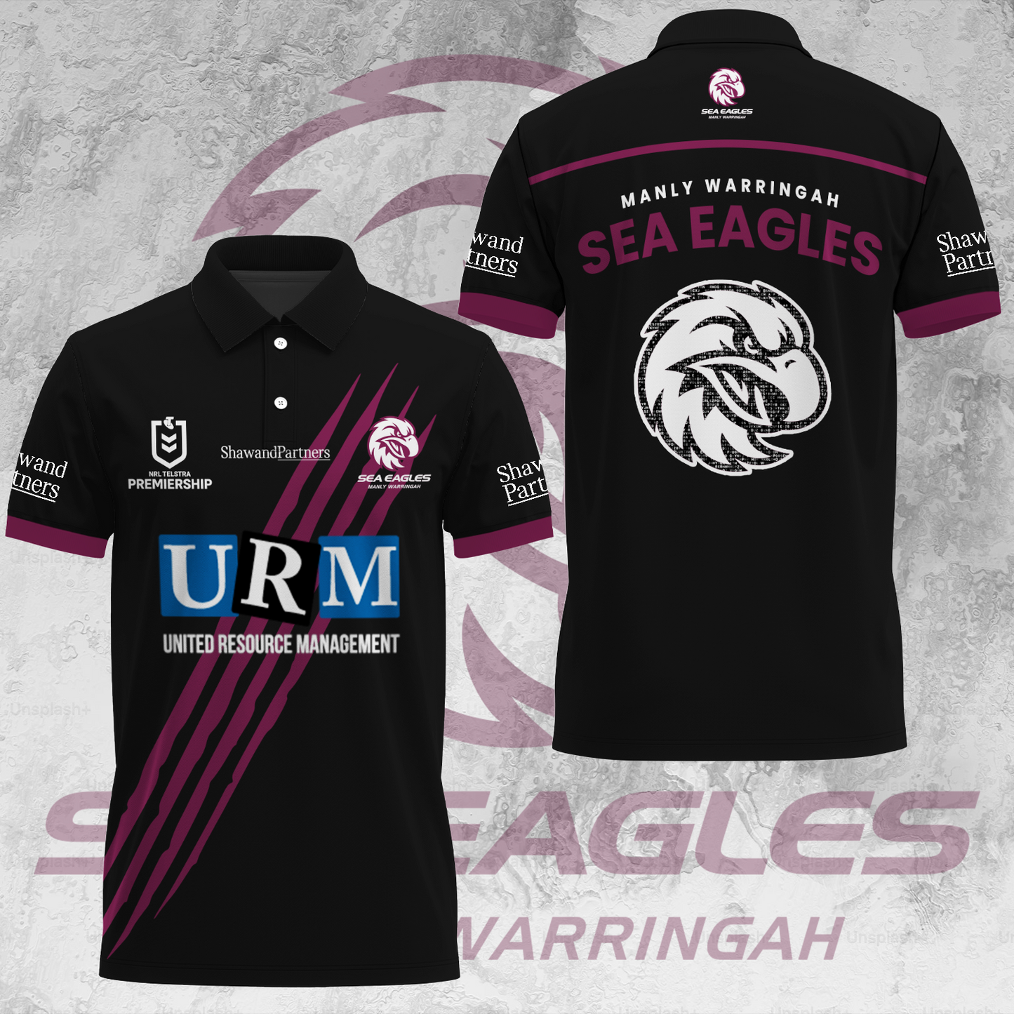 Manly Warringah Sea Eagles NRL Fear The Fortress Limited Edition Polo Shirt TM V20