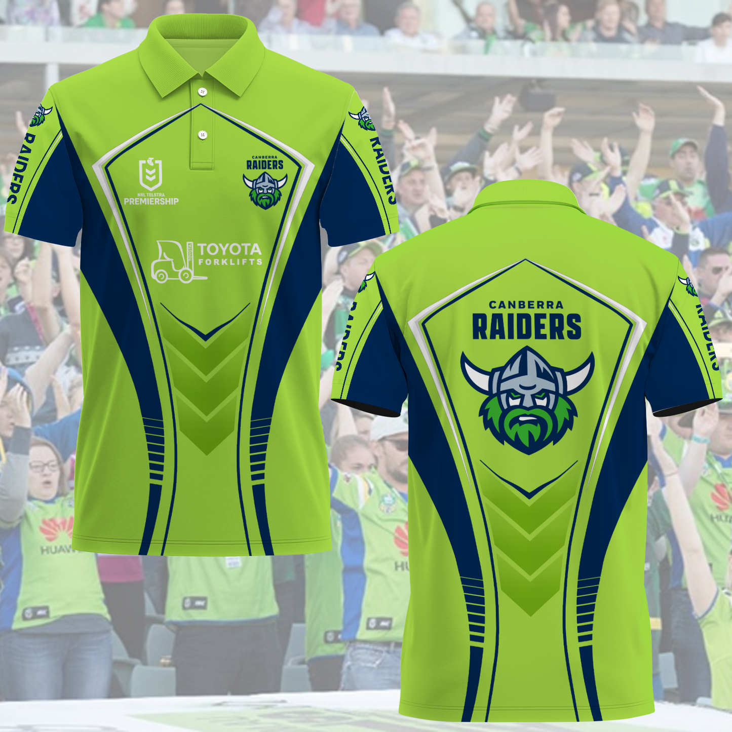 Canberra Raiders NRL 2025 We Are Raiders Polo Shirt TM NTA V7