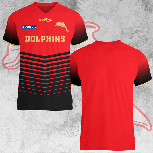 Dolphins NRL 2025 Limited Edition V-neck T-Shirt TM NTA V4