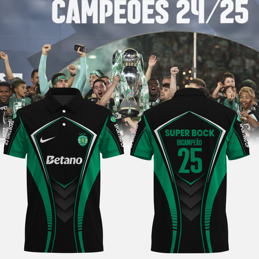Sporting CP Primeira Liga 2025 Polo Shirt TM NTA V3