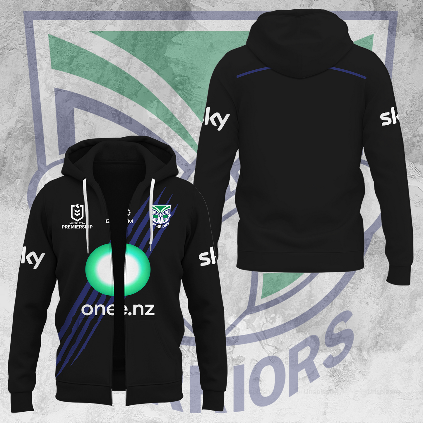 One NZ Warriors NRL Up The Wahs Limited Edittion Zip Hoodie TM V36