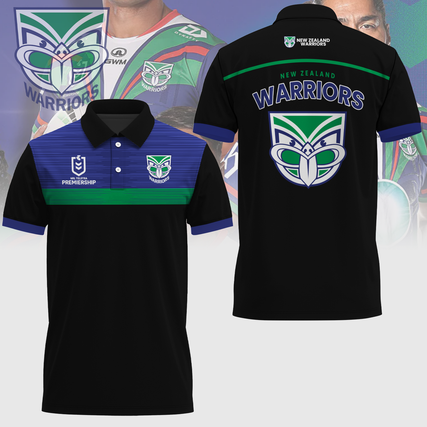 New Zealand Warriors NRL Up The Wahs Limited Edition Polo Shirt TM - Super Savings When Buying Combo V25