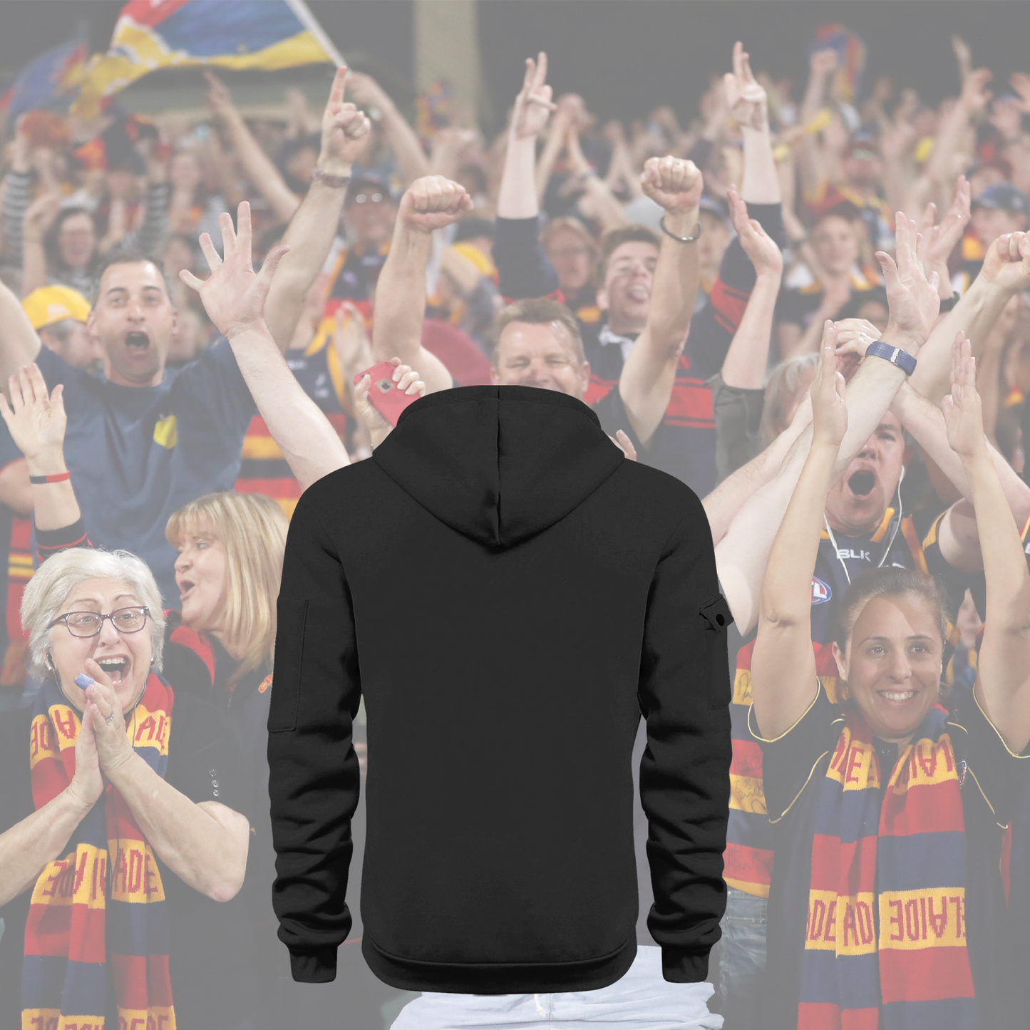 Adelaide Crows AFL 2025 Zipper Hoodie TM NTA V2